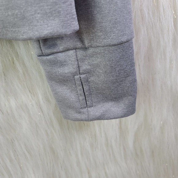 Bench Funnel Neck Logo Fleece Zip Up Jacket Black Purple Thumb Holes Large - Picture 4 of 8